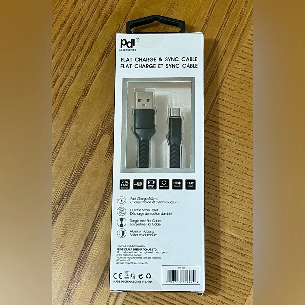 Pdi Accessories - Flat Charge Sync Cable - Samsung Galaxy Smartphones, 1 Each
